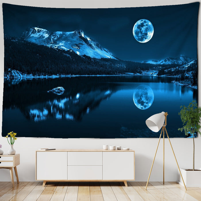 Moonlight Night View Tapestry Wall Hanging Tapis Cloth