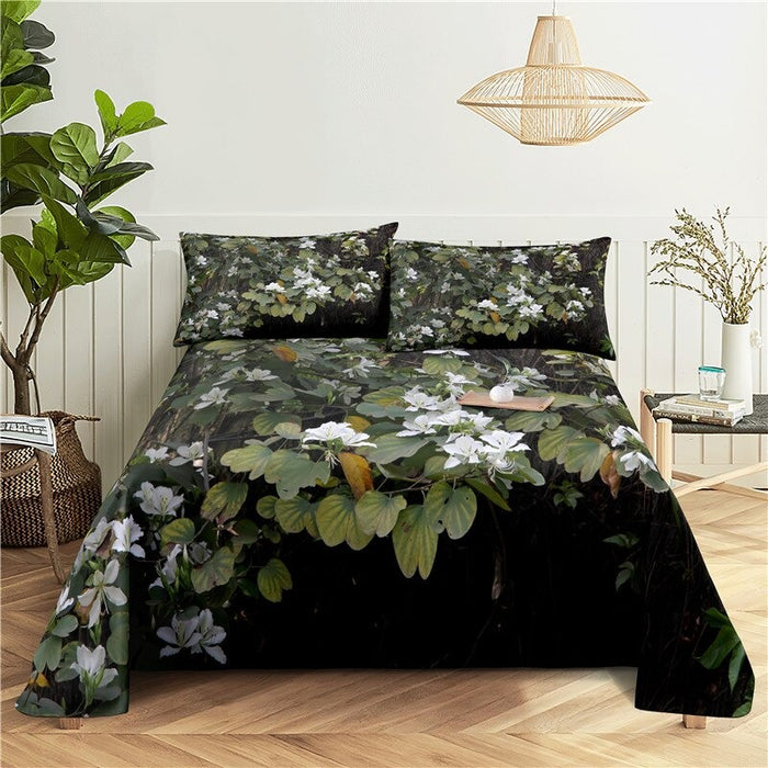 2 Sets Beautiful Flower Printed Bedding