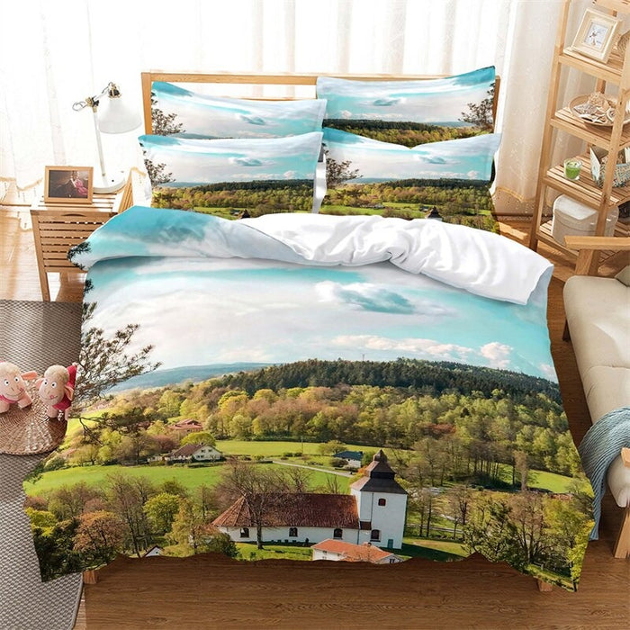 Landscape Scenery Digital Printed Bedding Set
