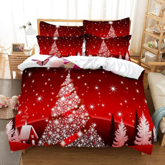 3D Christmas Tree Printed Bedding Set