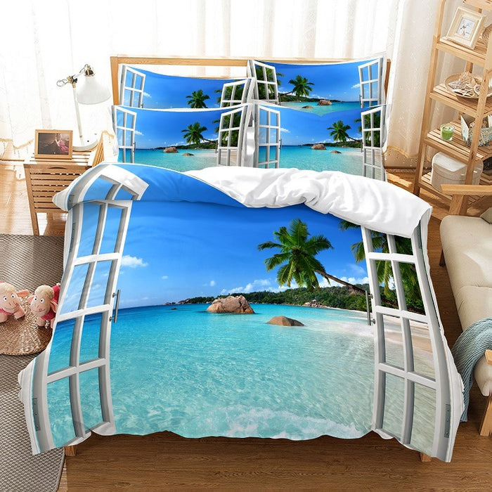 3D Sea Show Printed Bedding Set
