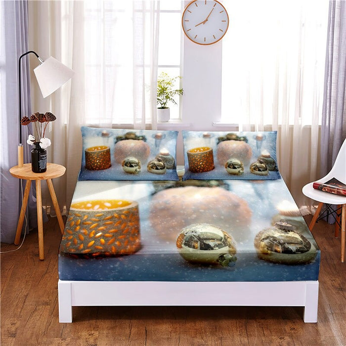 Christmas Digital Printed Fitted Mattress Cover