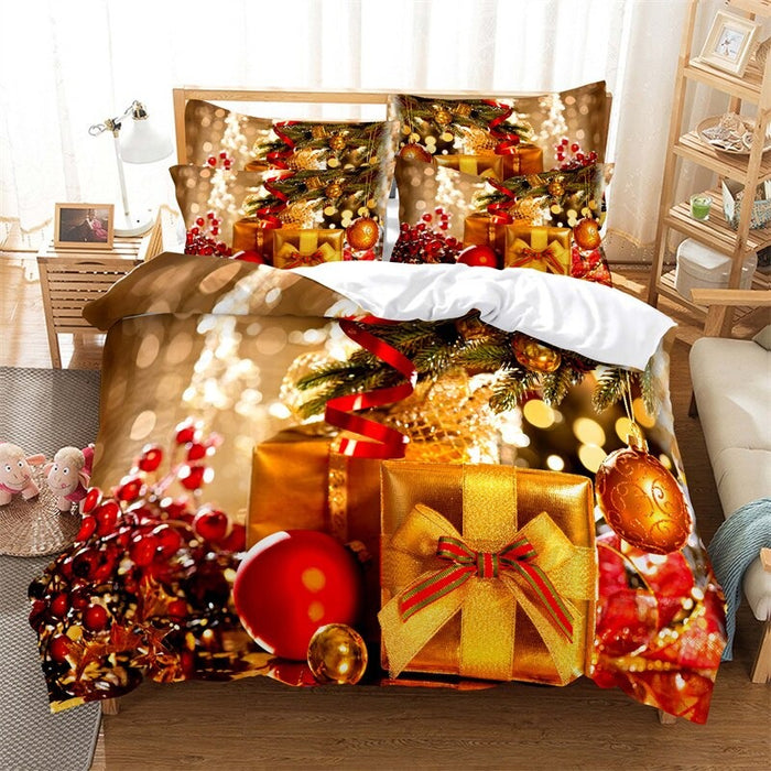 Christmas Gifts Printed Duvet Bedding Set