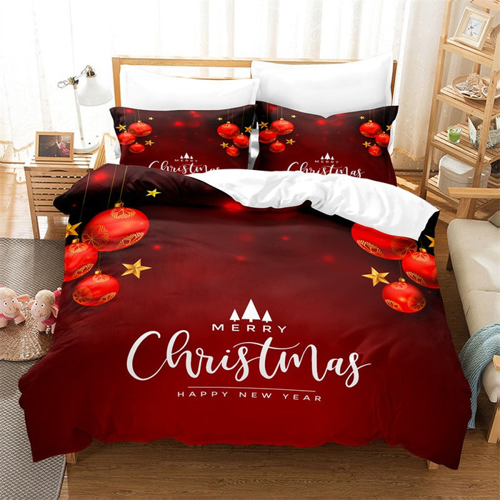 Merry Christmas Duvet Cover Bedding Set