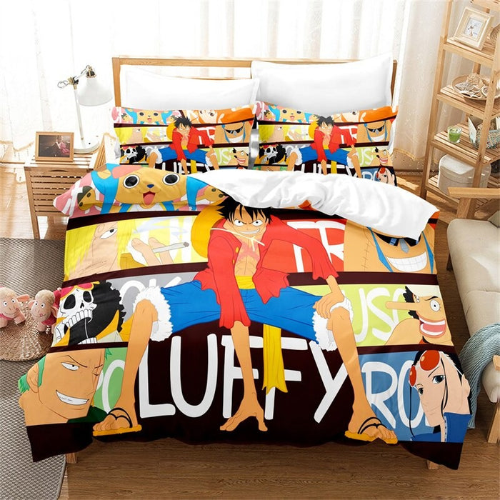 Anime Characters Printed Bedding Set