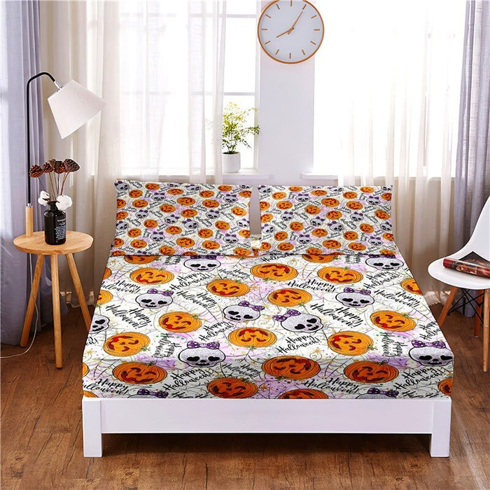 Halloween Digital Printed Sheet With Pillow Covers
