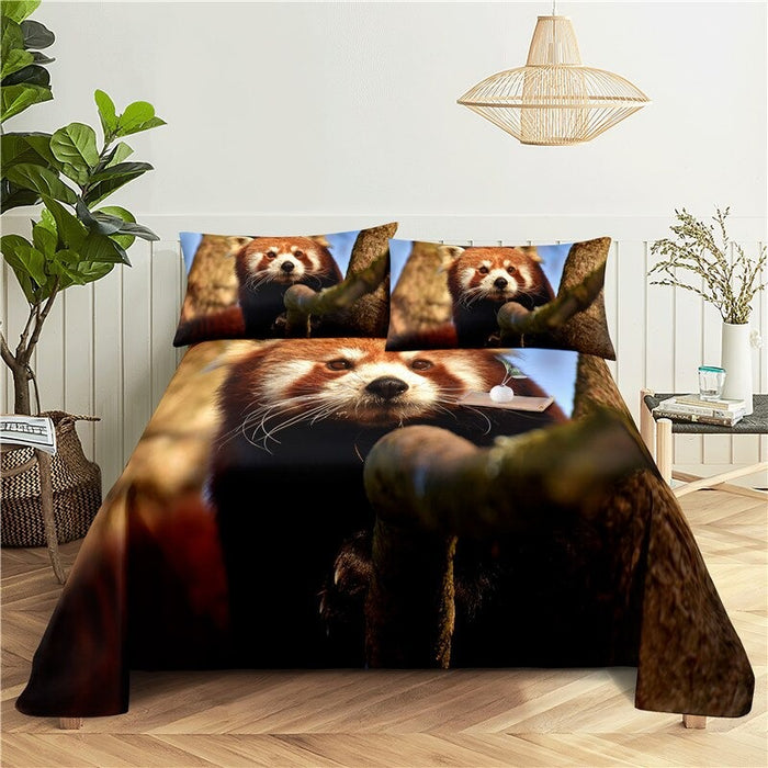 2 Sets Raccoon Pillowcase Bedding