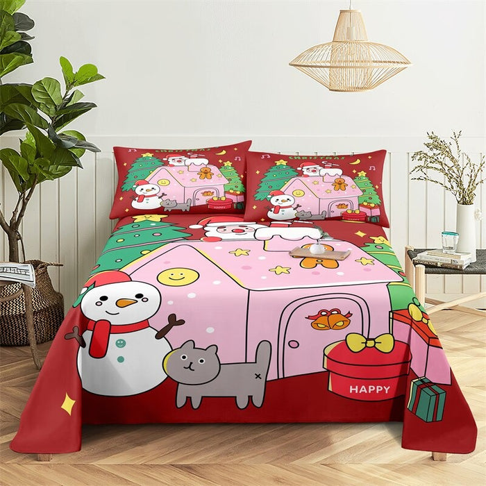 Santa Style Complete Bed Sheets And Pillowcases Set