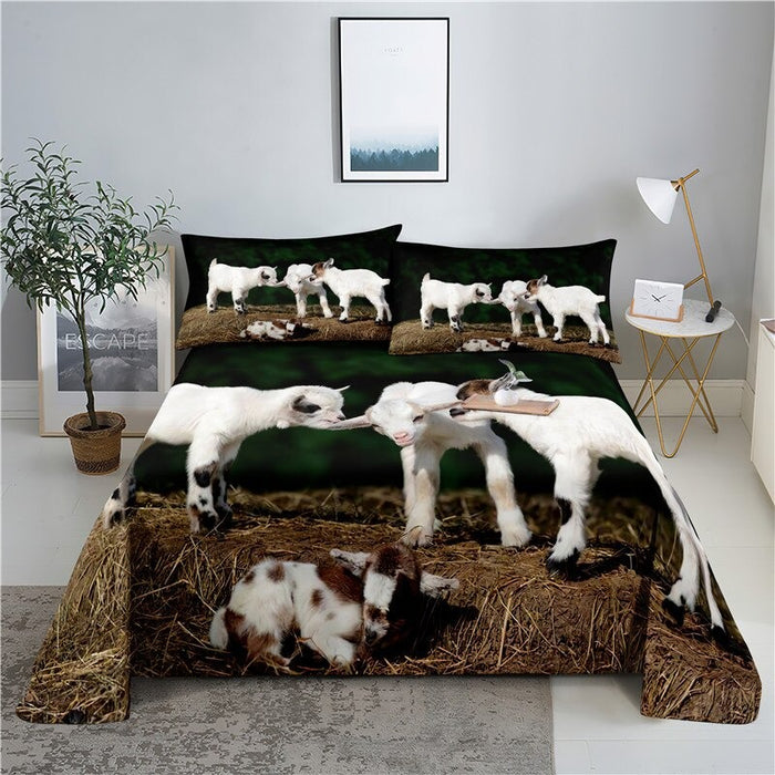 3 Sets Sheep Flat Bedding