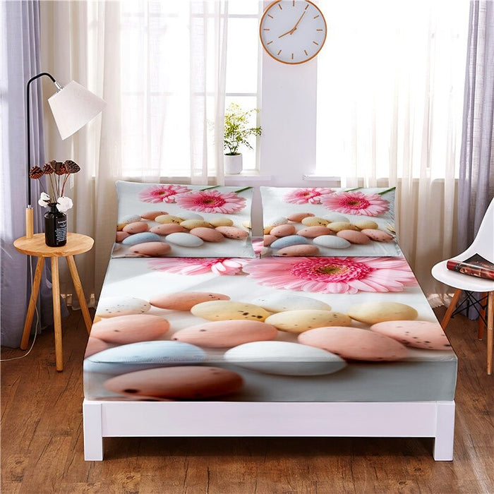 Summer Digital Printed Fitted Sheet Mattress Cover