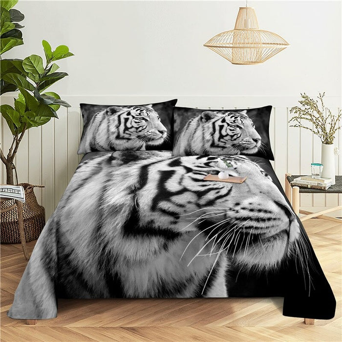 2 Sets Tiger Printed Bedding