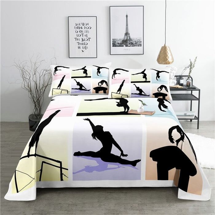 2 Sets Yoga Printed Bedding