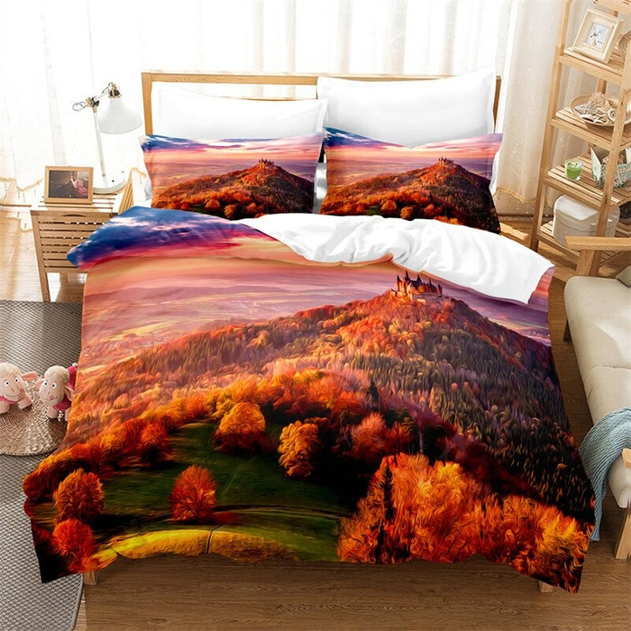 Fashion Landscape Scenery Horse Duvet Cover Set