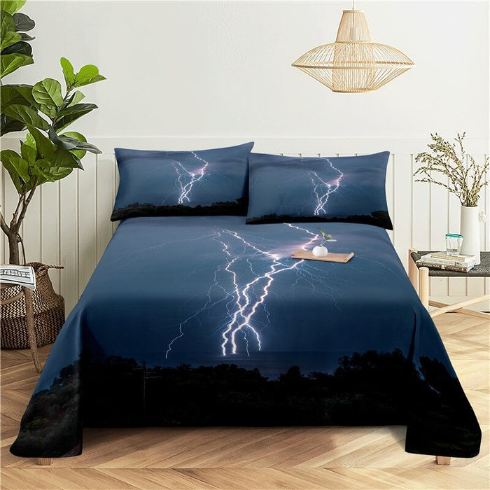 Night View Scene Print Bedding Set