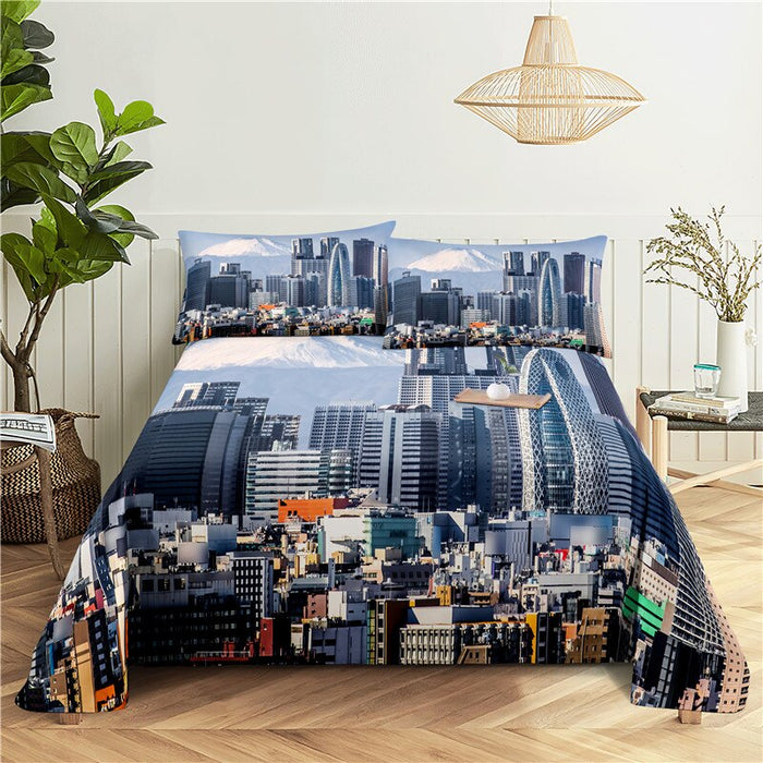 Cityscape Printed Bedding Set