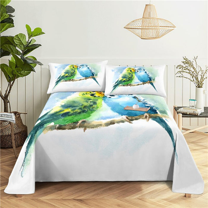 Cartoon Print Polyester Bedding Set