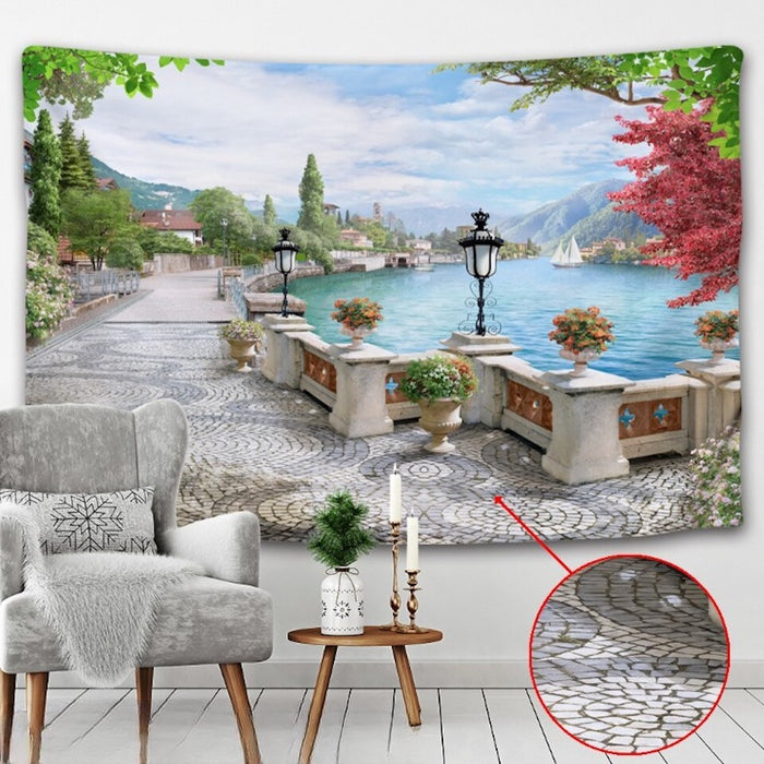 Scenery Printed Tapestry Wall Hanging Tapis Cloth