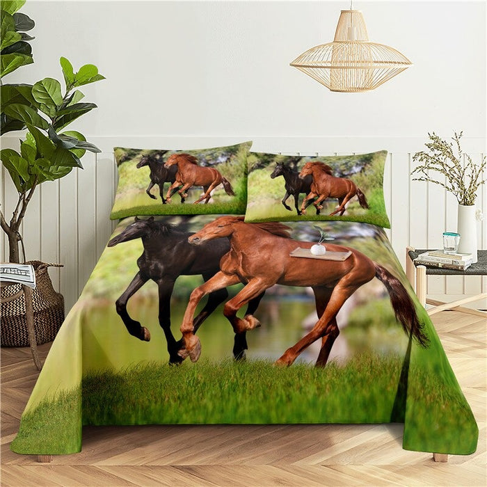 Horse Print Bedding Set