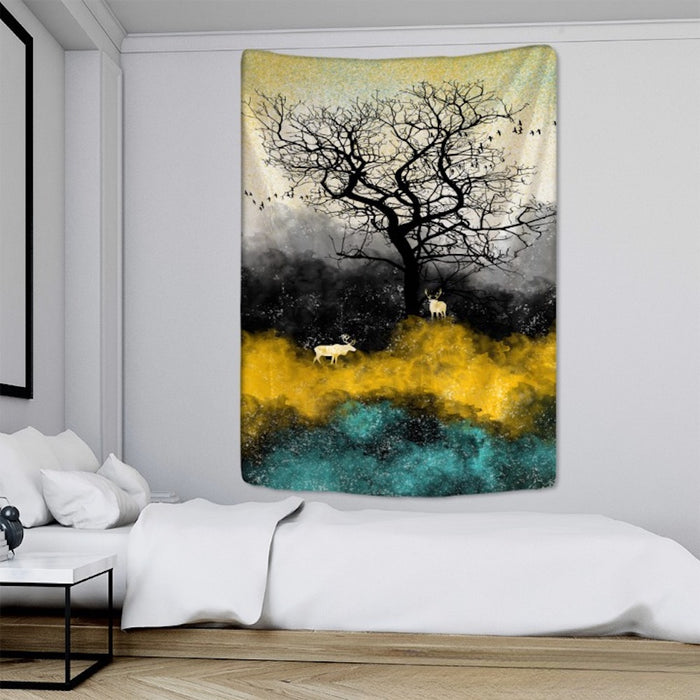 Modern Artwork Paintings Tapestry Wall Hanging Tapis Cloth
