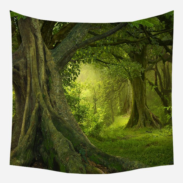 Dense Forest Tapestry Wall Hanging Tapis Cloth