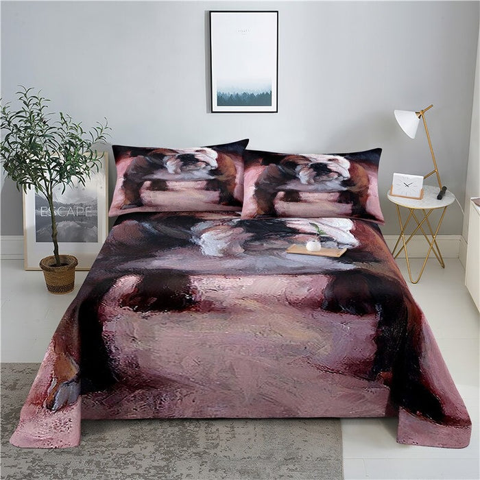 Trendy Dog Print Bedding Set