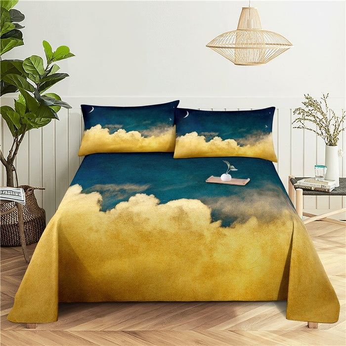 Night View Scene Print Bedding Set