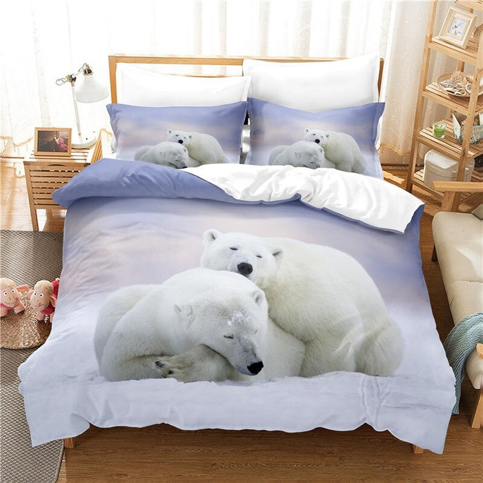 Arctic Animals Printed Duvet Bedding Set