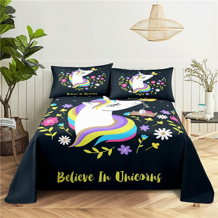 Cartoon Unicorn Pillowcase Bedding