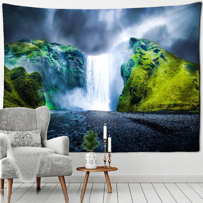 Waterfalls and Mountains Tapestry Wall Hanging Tapis Cloth