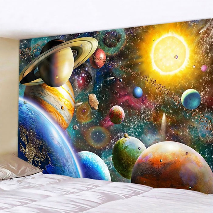 Galaxy Planets Tapestry Wall Hanging Tapis Cloth