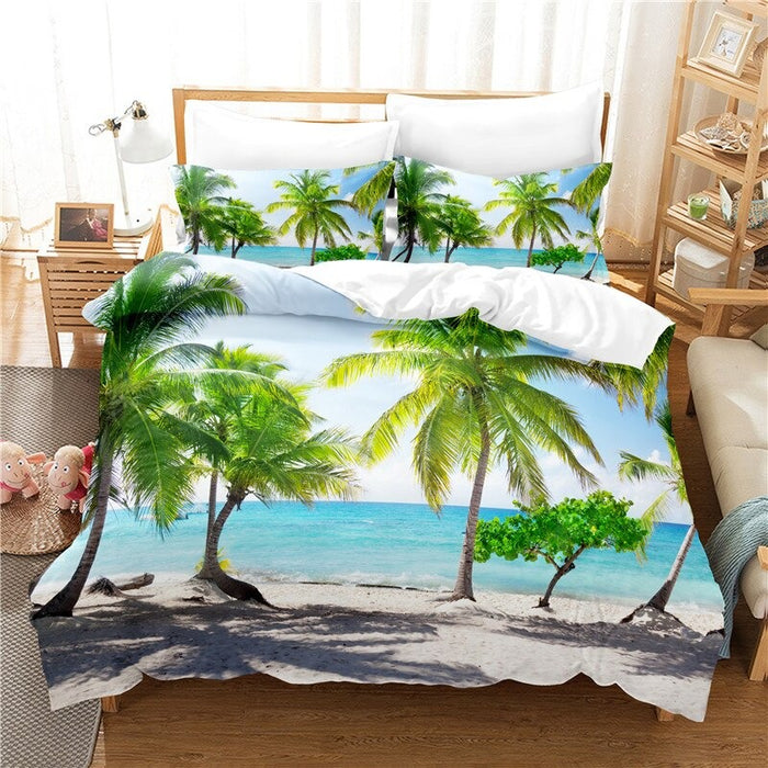 Coconut Tree Bedding Duvet Cover Set