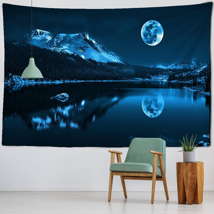 Moonlight Night View Tapestry Wall Hanging Tapis Cloth