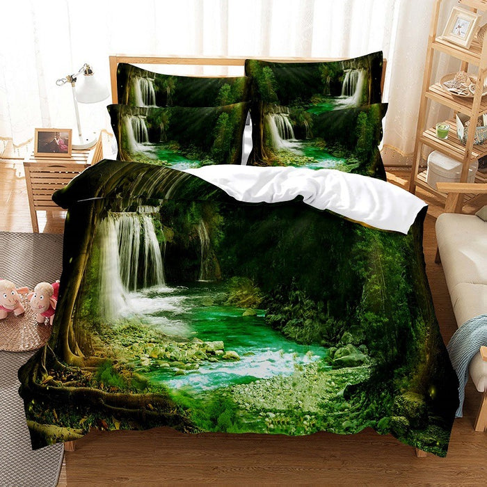 3D Forest Printed Bedding Set