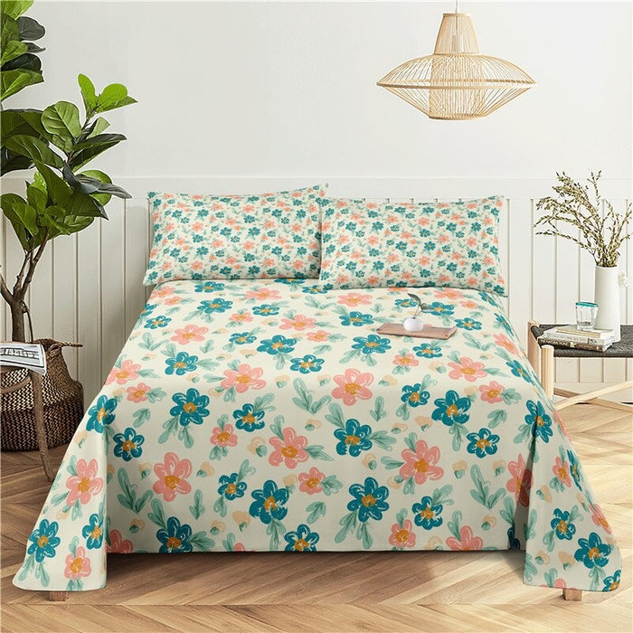 3 Sets Floral Pillowcase Bedding