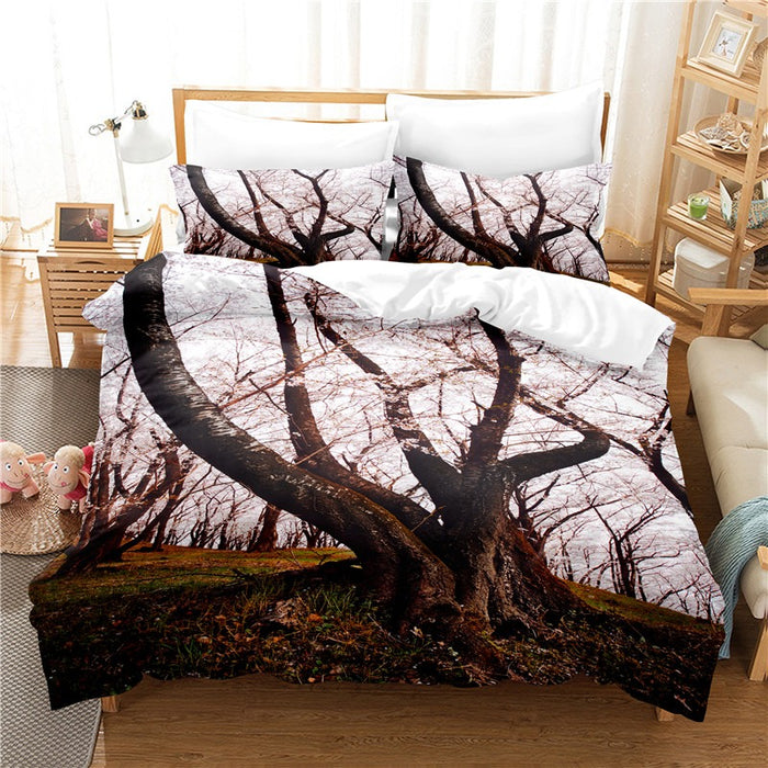 Flowers And Trees Digital Printed Bedding Set