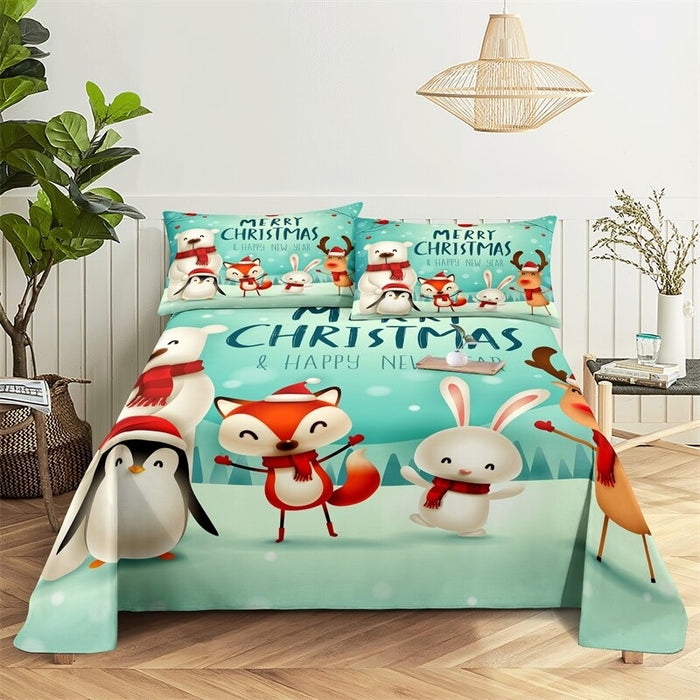 Santa Style Complete Bed Sheets And Pillowcases Set