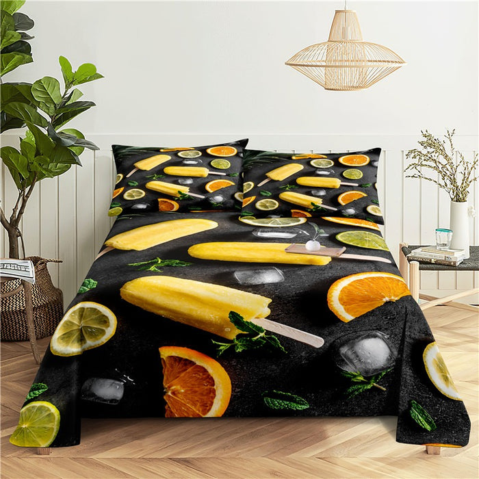 Printed Oranges Bedding Set