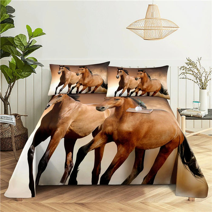 Horse Print Bedding Set