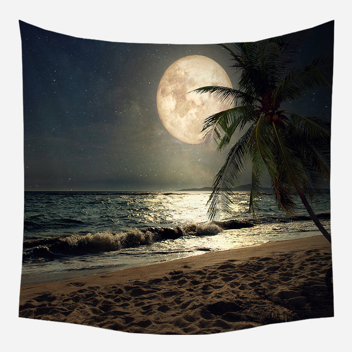 Original Moonside Coconut Tapestry Wall Hanging Tapis Cloth