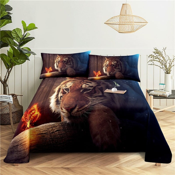 Printed Tiger Bedding Set