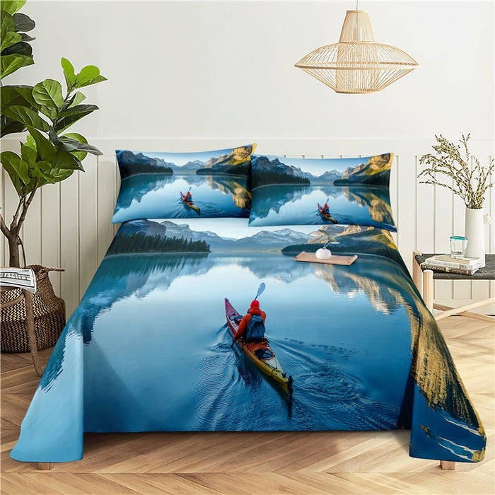 Seaside Beach Print Bedding Set