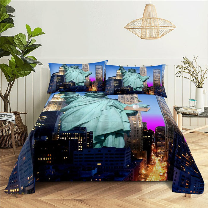 Cityscape Printed Bedding Set