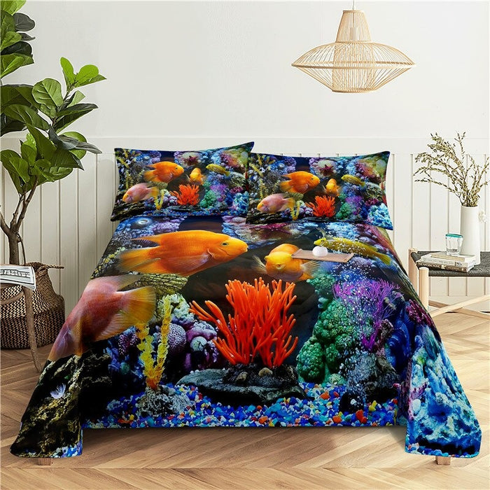 Underwater World Printed Bedding Set