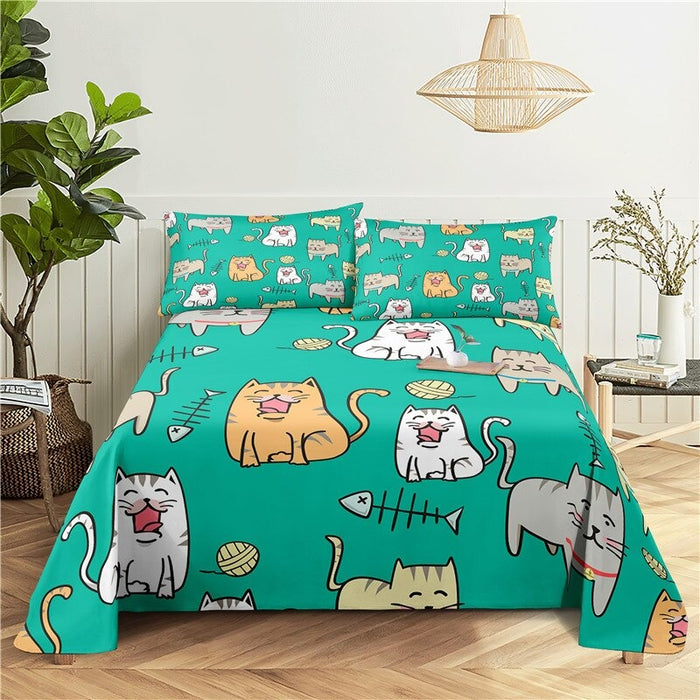 Cartoon Animal Print Bedding Set
