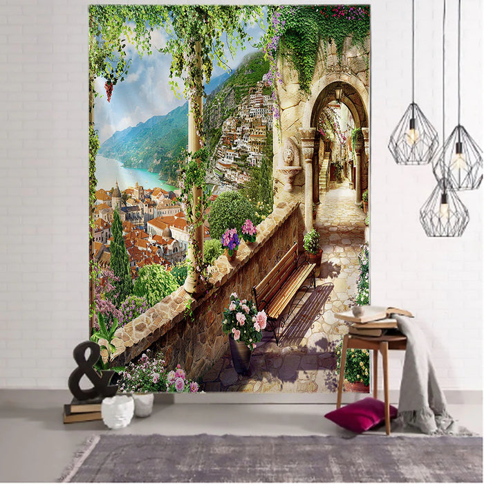 Corridor Scenery Tapestry Wall Hanging Tapis Cloth