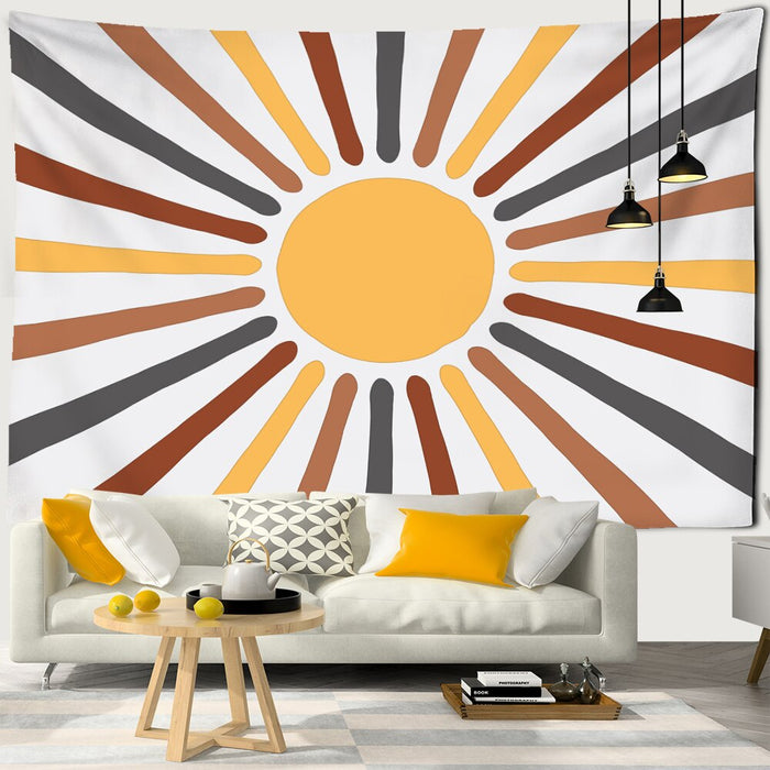 Boho Sun Painting Tapestry Wall Hanging Tapis Cloth