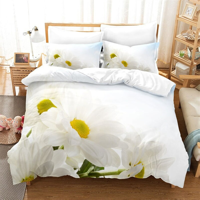 Flowers Design Digital Printed Bedding Set