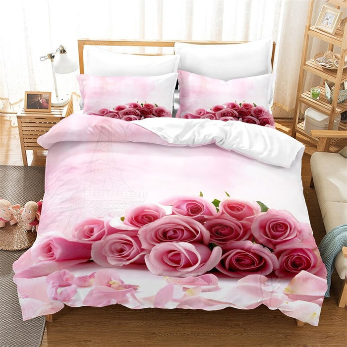 Beautiful Floral Digital Printed Bedding Set