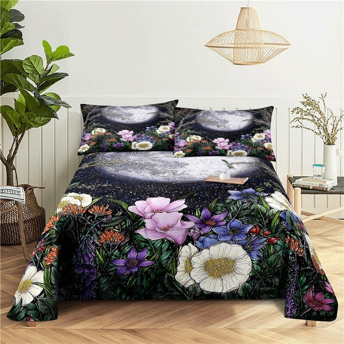 2 Sets Beautiful Sprays Printed Bedding