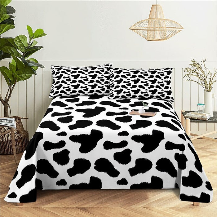 2 Sets Cow Pattern Pillowcase Bedding